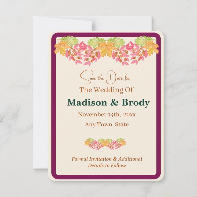 Löv för handmålad vattenfärg SPARA DATfotot (Framsida)