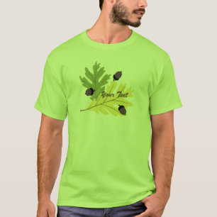 Löv för hösteke och akorns, t-shirt