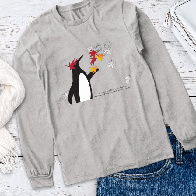 Löv för hösten och Cute Funny Penguin T Shirt (Skapare uppladdad)