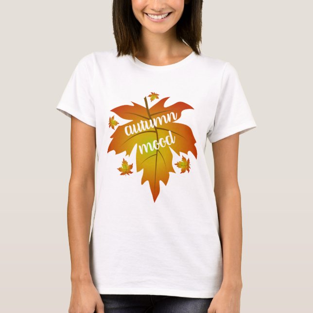Löv för hösthumörtypografi t shirt (Framsida)