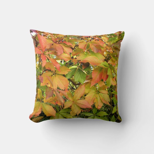 Löv för höstvildvinranka kudde (Framsida)