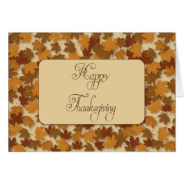 Löv för målade thanksgivingar hälsningskort
