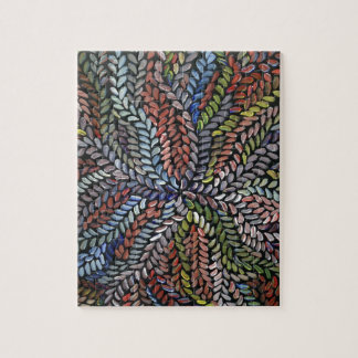 Löv för multifärgadbuskemedicin pussel