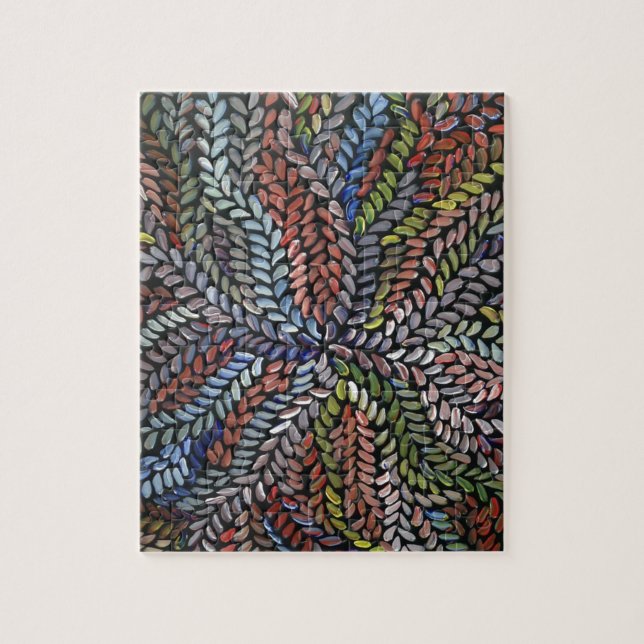 Löv för multifärgadbuskemedicin pussel (Vertikal)