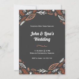 Löv för natur och Elegant Inbjudningar