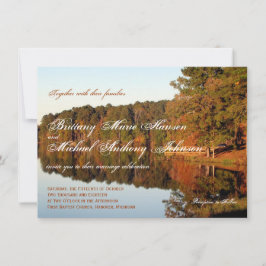 Löv för nedgånghöstträd inbjudningar för bröllop