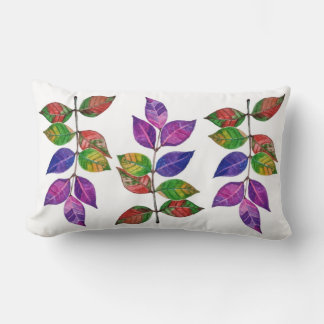 Löv för regnbåge med vattenfärg lumbarkudde