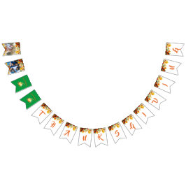 löv för thanksgiving av bildtext, vattenfärg vimplar