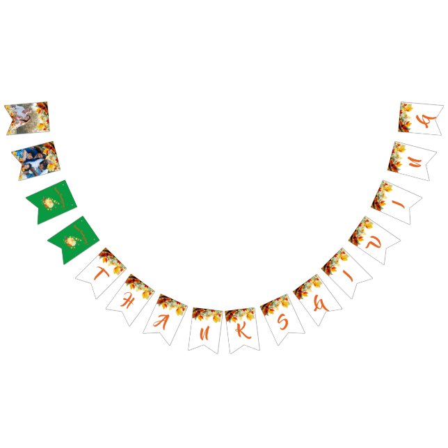 löv för thanksgiving av bildtext, vattenfärg vimplar (Alla)