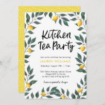 Löv för träd för citron för inbjudan för