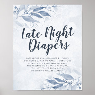 Löv för vattenfärg, babykläder för sent dagtid poster