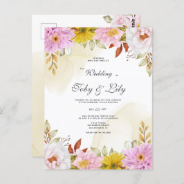 Löv för vattenfärgsBlommigt Vykort