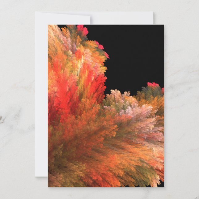 Löv Fractal Art Note Card (Framsida)