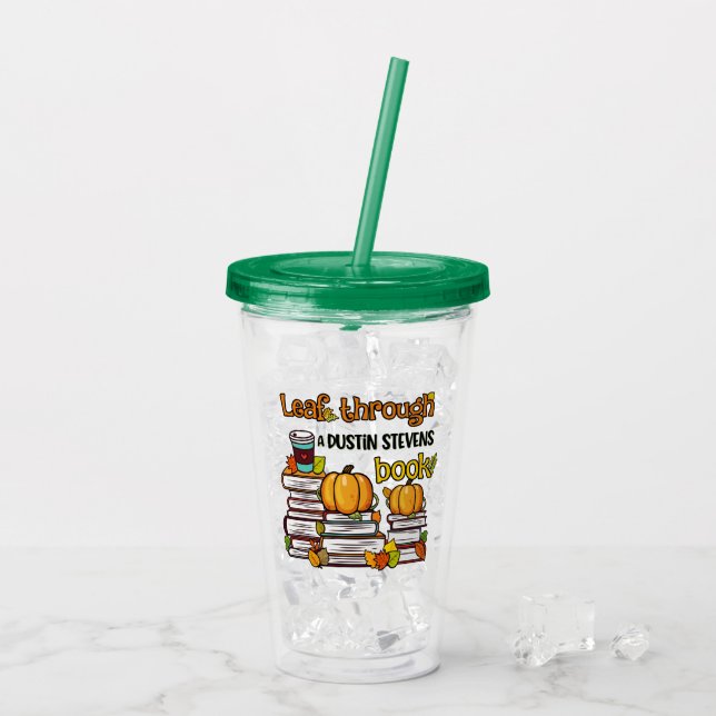 Löv genom en dustin Stevens Bok Take Away Mugg (Baksida Ice)