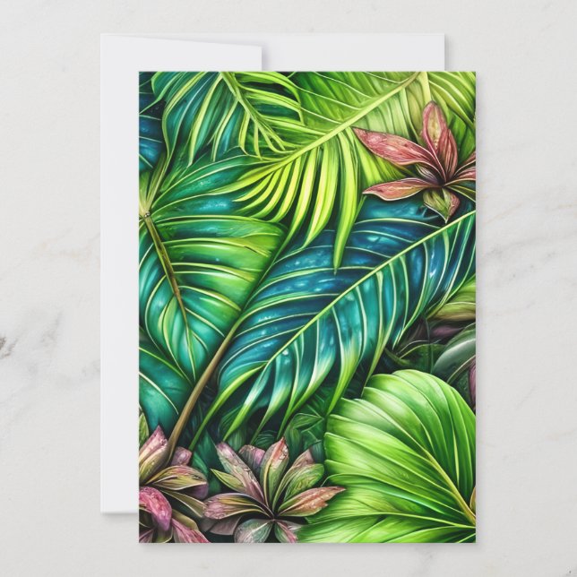 Löv-grafik Inbjudningar (Framsida)