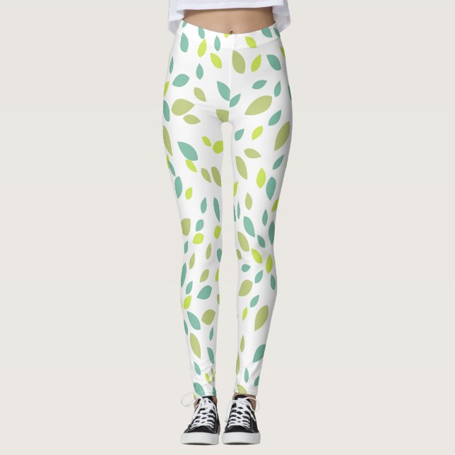 Löv (Grönt) Leggings (Framsida)
