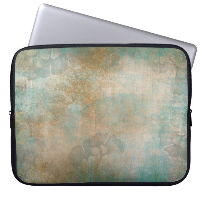 Löv grunge tapet laptop fodral (Framsidan)