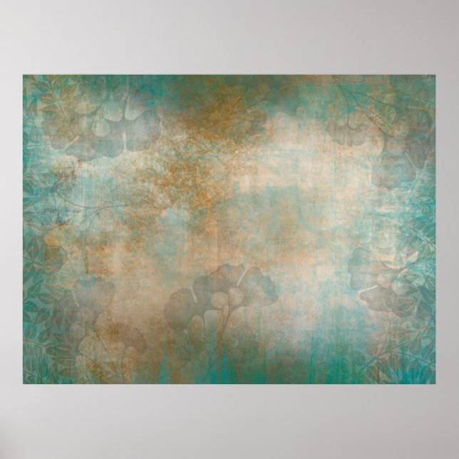 Löv grunge tapet poster (Framsidan)
