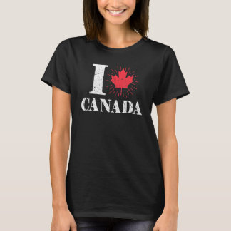 Löv Heart Canada Day Maple Löv Proud Canadian Lo T Shirt