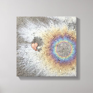 Löv Heart och Rainbow canvas art