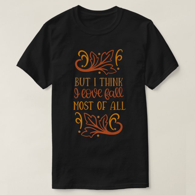 Löv Hösten Träd Orange Höst löv säsong T Shirt (Design framsida)