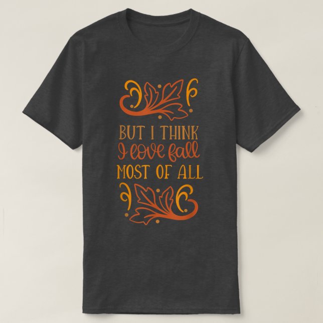 Löv Hösten Träd Orange Höst löv säsong T Shirt (Design framsida)