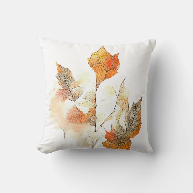 Löv höstsäsong - Nature Watercolor Art Paeing Kudde (Framsida)