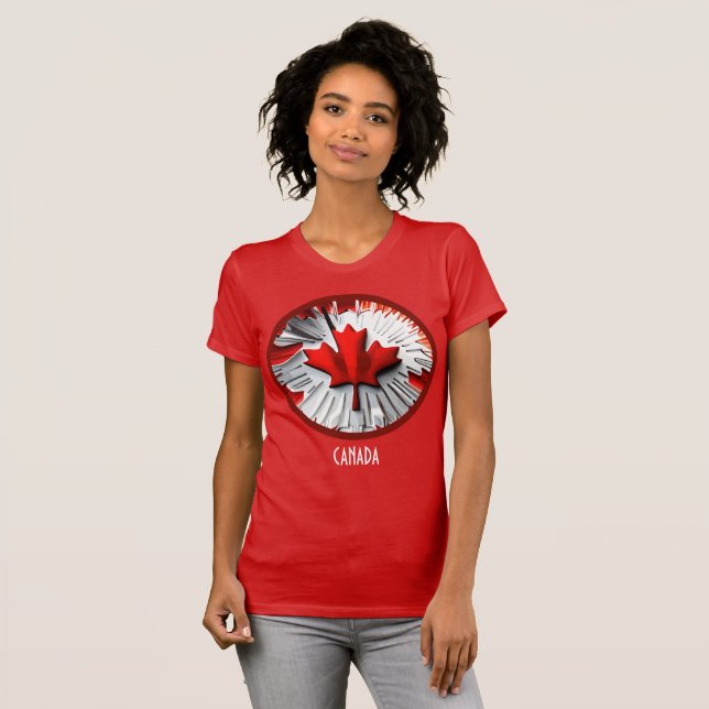 Löv i bytt form: Kreativet Canadian Twist T Shirt (Hel framsida)