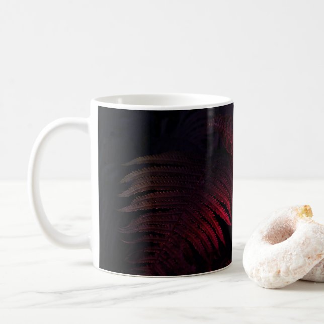 Löv i rosa nyanser kaffemugg (Med munk)