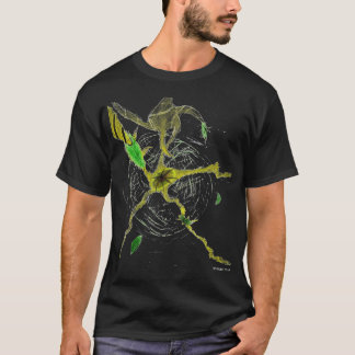 Löv i utrymme tee shirt