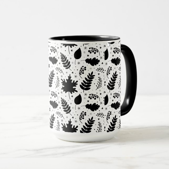 Löv Illustration Konstverk Mugg (Framsida höger)