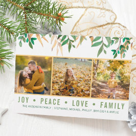 Löv Joy Peace Kärlek Family Photo Helgdag Kort