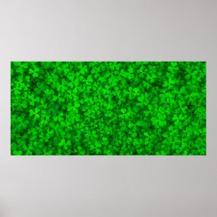 Löv klöver grönt schamprock vår poster
