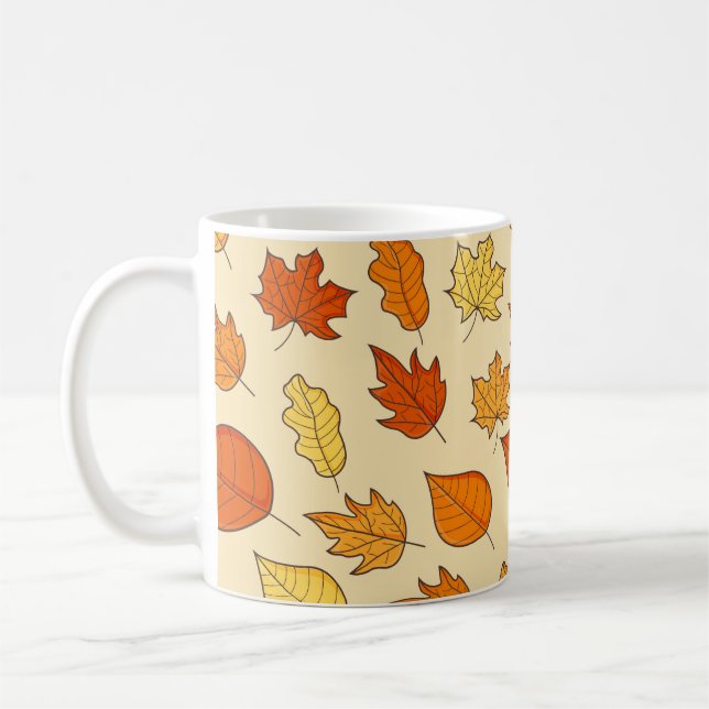 Löv-konceptet: Höstsymbolen Mönster Kaffemugg (Vänster)