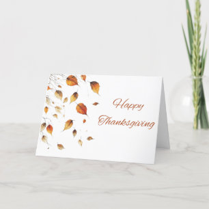 Löv-kort för thanksgiving-nedmontering helgkort