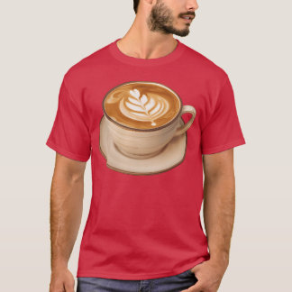 Löv Latte Art på keramisk kopp vän T Shirt