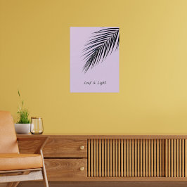Löv & Light - minimalistisk Handflatan Löv Poster