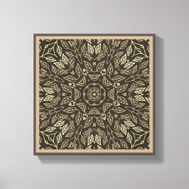 Löv Line Art-Abstraktens ursprungliga naturväggsde Canvastryck