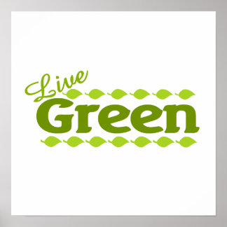 löv live grönt poster