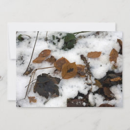 Löv ljuger i helgdag-kortet snö julkort