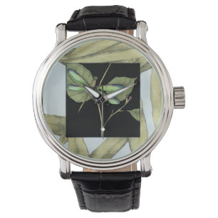 Löv med Dragonfly Inset av Jennifer Goldberger Armbandsur