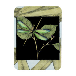 Löv med Dragonfly Inset av Jennifer Goldberger Magnet