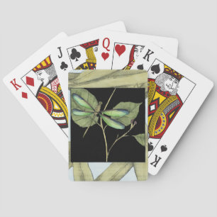 Löv med Dragonfly Inset av Jennifer Goldberger Spel Kort