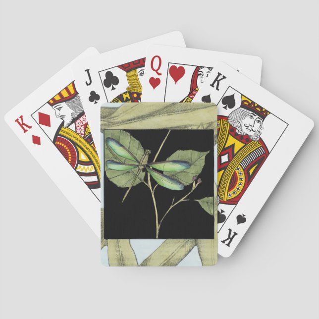 Löv med Dragonfly Inset av Jennifer Goldberger Spel Kort (Baksidan)