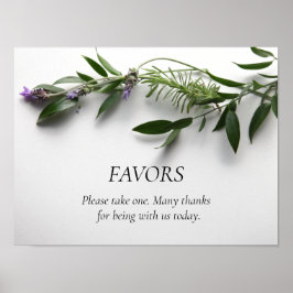 Löv med lavender poster