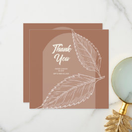 Löv Mocha Bröllop tackkort Tack Kort