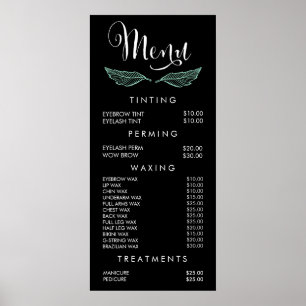 Löv Modern Salong Meny Prislista Vägg Affisch