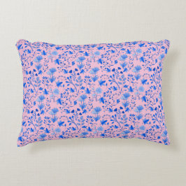 Löv Mönster 12.bw LPink BG Prydnadskudde