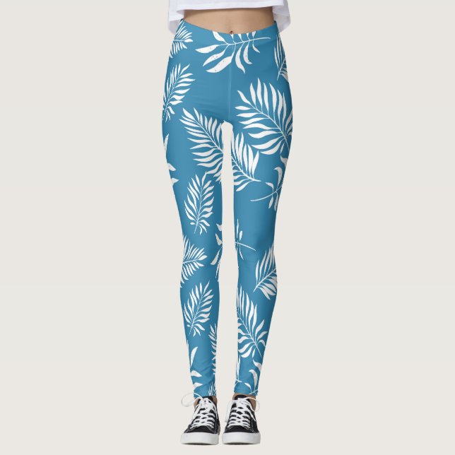 Löv Mönster 13 Leggings (Framsida)