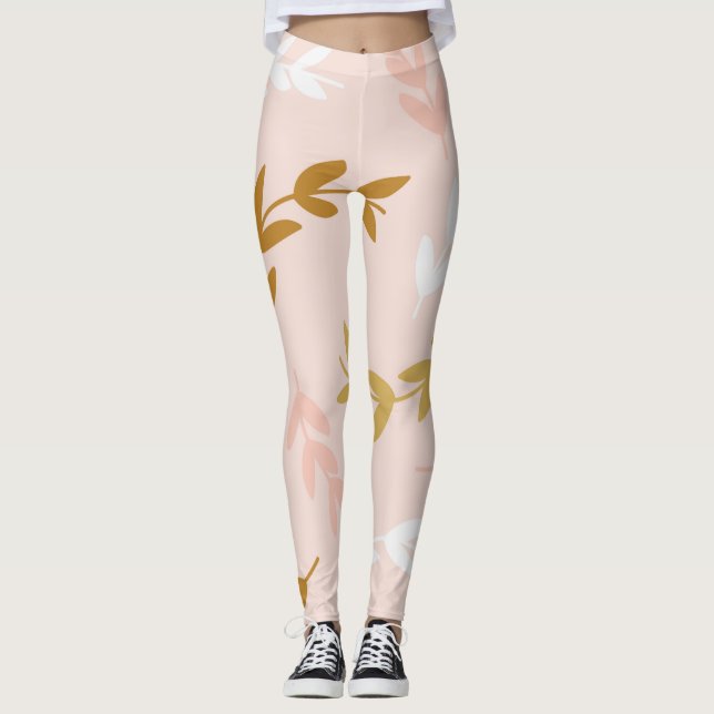 LÖV MÖNSTER 4 LEGGINGS (Framsida)